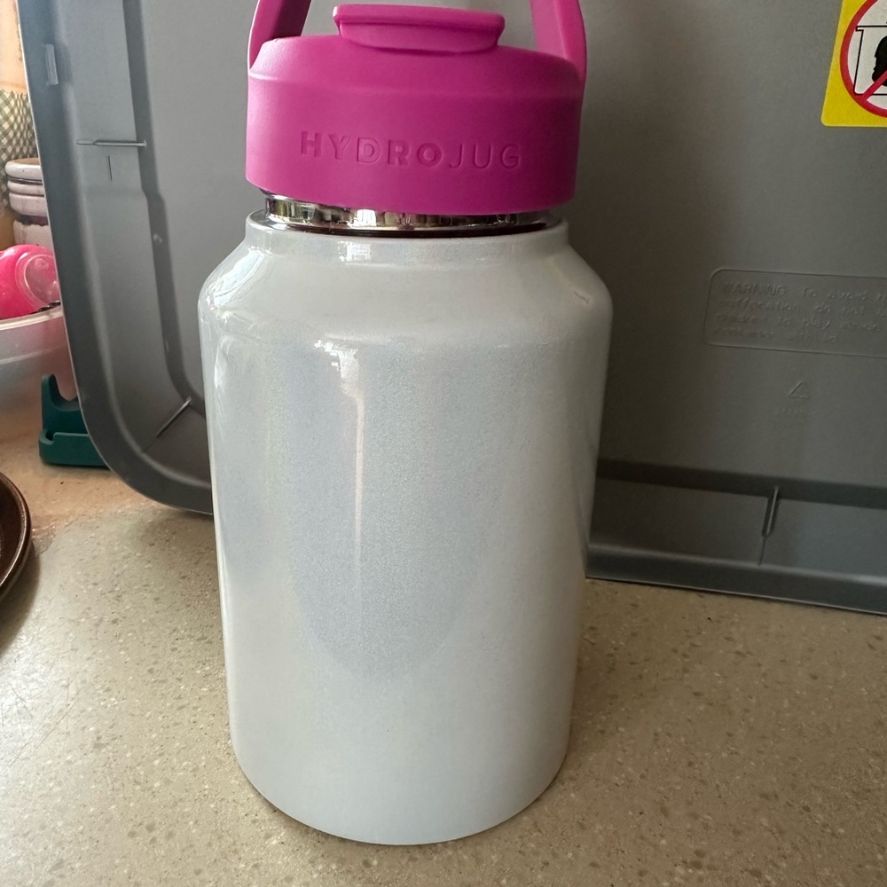HydroJug White and Pink Water Bottle